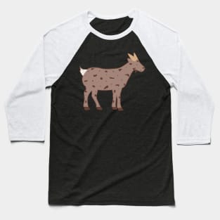 Chocolate Ice Cream Goat (brown background) Baseball T-Shirt